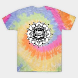 Lotus Mandala Black & White T-Shirt